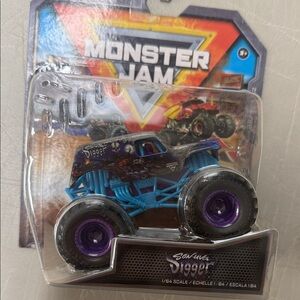Monster Jam Salvager Digger Toy Truck - Blue and Purple